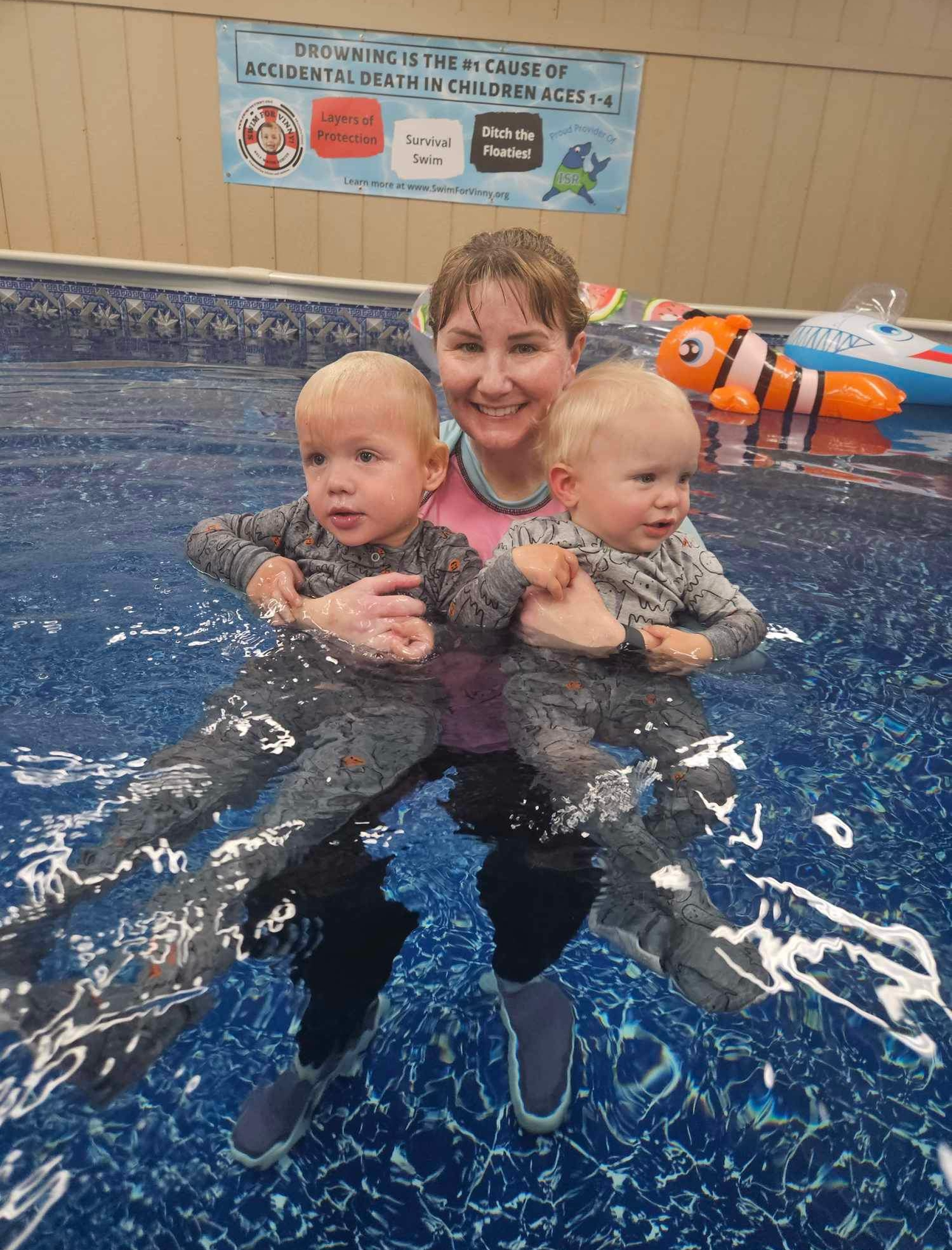 Daphne working with a child in the water